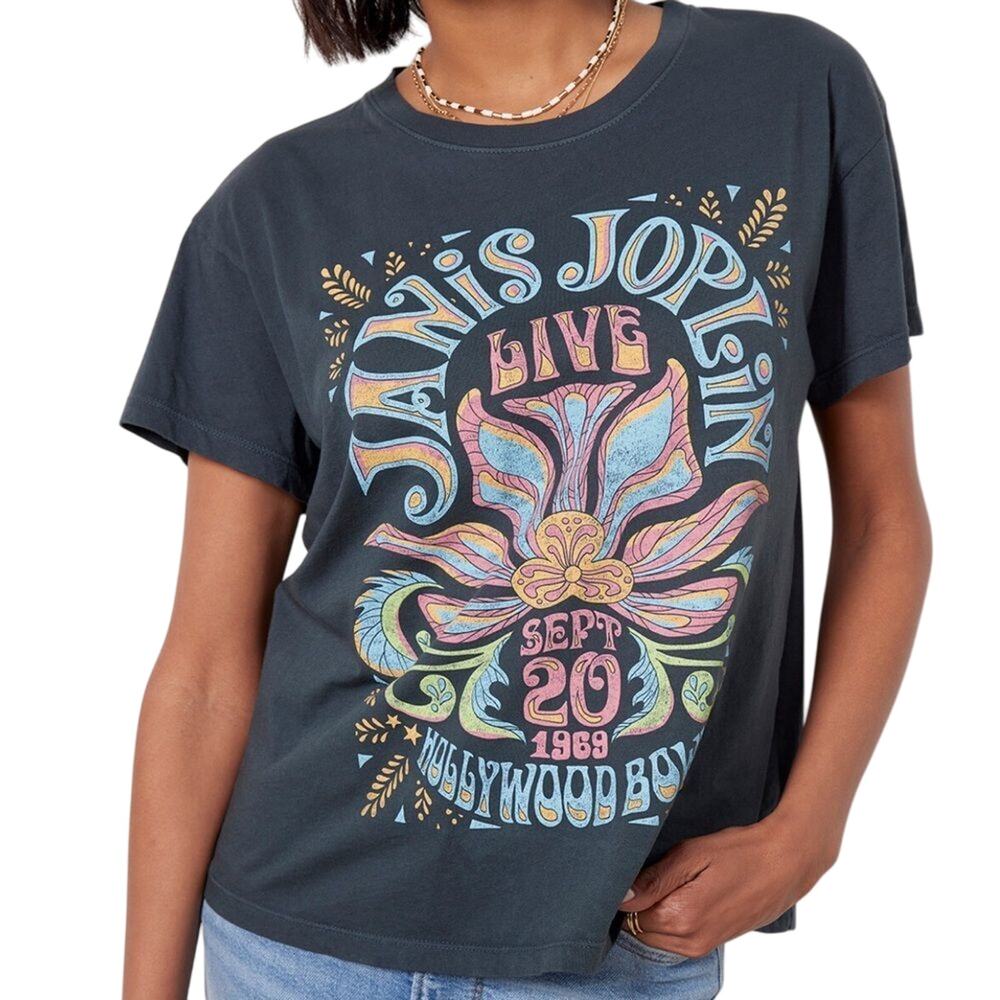 LETLUV Janis Joplin Live 1969 Hollywood Bowl Crewneck, Size S, New without Tag
